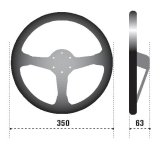 Sparco Steering Wheel 345 Leather Black thumbnail 2