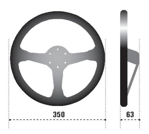 Sparco Steering Wheel 345 Suede Black thumbnail 2