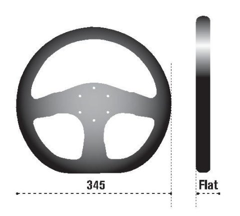 Sparco Steering Wheel P 222 Black thumbnail 3