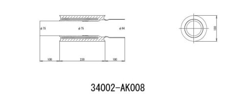 HKS UNIVERSAL EX H/M SUS 130-75 (MOQ: 8pcs) thumbnail 2