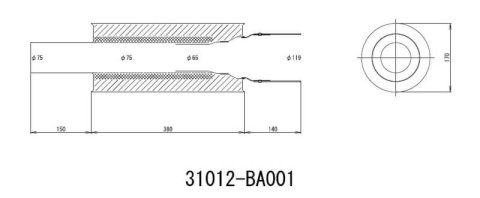 HKS Universal Carbon-Ti Cat-back Exhaust - 170mm Shell/75mm Diameter thumbnail 3