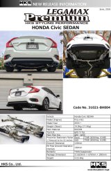 HKS LEGAMAX Premium HONDA CIVIC SEDAN FC thumbnail 2