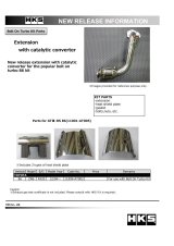 HKS 12-19 Subaru BRZ/Scion FR-S/Toyota 86 Extension Kit w/ Catalytic Converter thumbnail 1