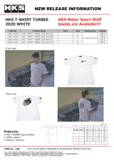 HKS T-SHIRT TURBEE 2020 WHITE S thumbnail 1
