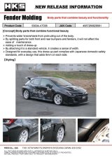HKS GR COROLLA GZEA14H Fender Molding thumbnail 9