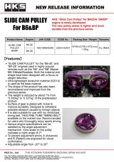 HKS SLIDE CAM PULLEY B6/BP thumbnail 4