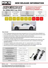 HKS 21+ Toyota GR86/Subaru BRZ Cup Hipermax R Full Kit thumbnail 4