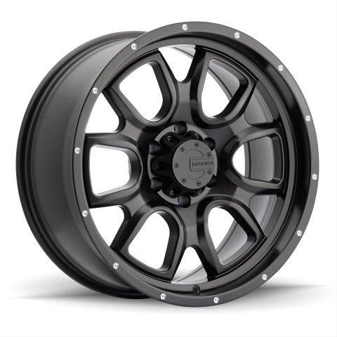 Mamba M19 15x8 5x114.3 ET13 Matte Black w/ Drill Holes thumbnail 1