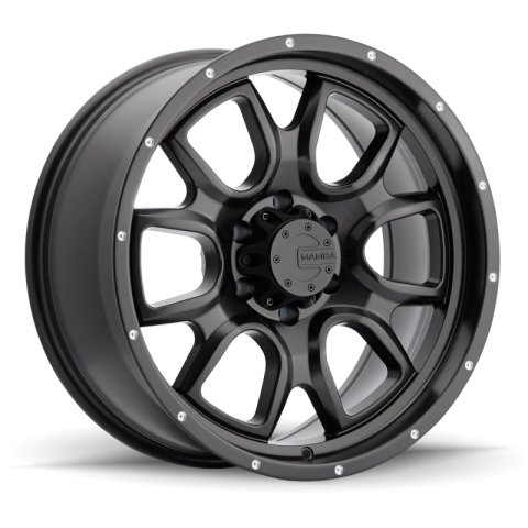 Mamba M19 15x8 5x114.3 ET13 Matte Black w/ Drill Holes thumbnail 2