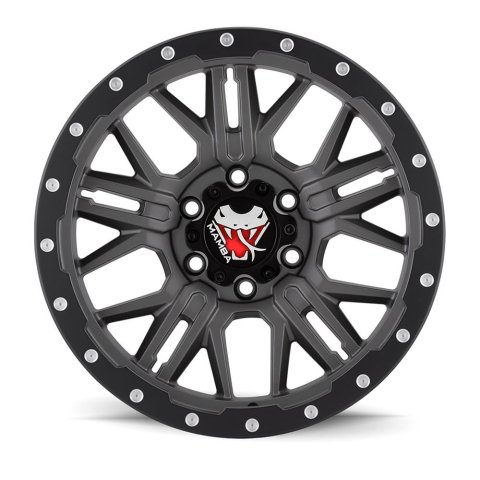 Mamba M25 20x9 6x135 ET12 Matte Grey w/ Black Lip Edge thumbnail 2