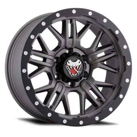 Mamba M25 18x9 5x139.7 ET12 Matte Grey w/ Black Lip Edge thumbnail 4