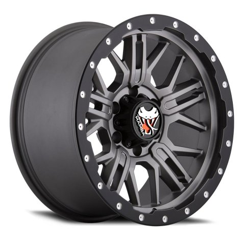 Mamba M25 17x9 6x135 ET12 Matte Grey w/ Black Lip Edge thumbnail 3
