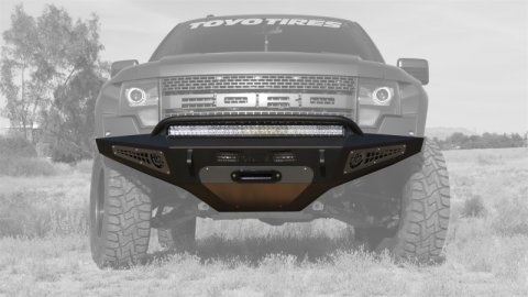 Addictive Desert Designs 10-14 Ford F-150 Raptor HoneyBadger Front Bumper w/ Winch Mount thumbnail 2