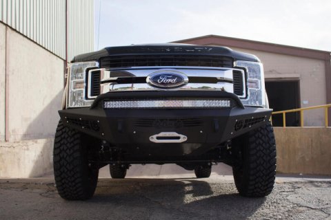 Addictive Desert Designs 17-18 Ford F-250 HoneyBadger Front Bumper w/ Winch Mount thumbnail 9