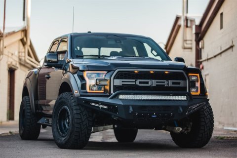 Addictive Desert Designs 17-18 Ford F-150 Raptor HoneyBadger Front Bumper thumbnail 2