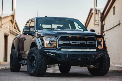 Addictive Desert Designs 17-18 Ford F-150 Raptor HoneyBadger Front Bumper thumbnail 3