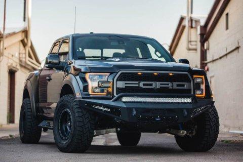 Addictive Desert Designs 17-18 Ford F-150 Raptor HoneyBadger Front Bumper thumbnail 6