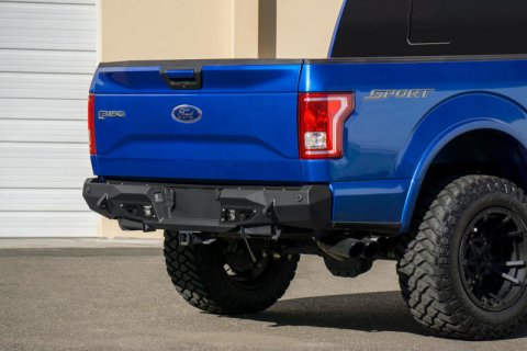 Addictive Desert Designs 15-18 Ford F-150 Stealth Fighter Rear Bumper w/ Backup Sensor Cutout thumbnail 2