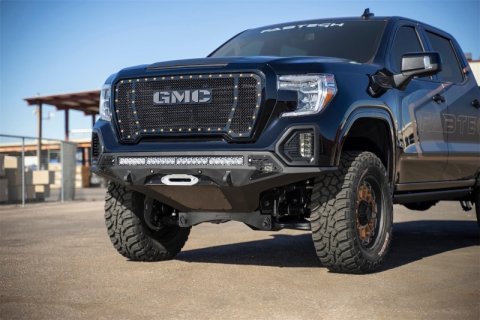 Addictive Desert Designs 2019 GMC Sierra 1500 SF Front Bumper w/ Winch Mount & Sensor Cutout thumbnail 1