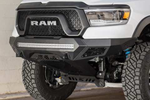 Addictive Desert Designs 2019 Ram Rebel 1500 Stealth Fighter Fr Bumper w/Parking Sensor Cutouts thumbnail 8