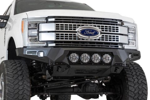 Addictive Desert Designs 17-20 Ford Super Duty Bomber Front Bumper w/ Mounts For 4 Rigid 360 6in thumbnail 2