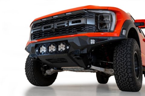 Addictive Desert Designs 2021+ Ford Raptor Bomber Front Bumper w/ 3 Baja Designs LP6 Light Mounts thumbnail 5