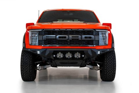 Addictive Desert Designs 2021+ Ford Raptor Bomber Front Bumper w/ 3 Baja Designs LP6 Light Mounts thumbnail 7