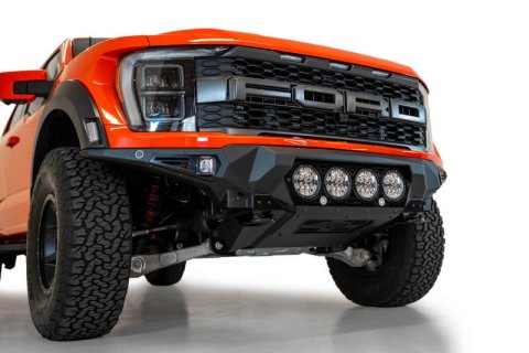 Addictive Desert Designs 2021+ Ford Raptor Bomber Front Bumper w/ 4 Rigid 360 6in Light Mounts thumbnail 2