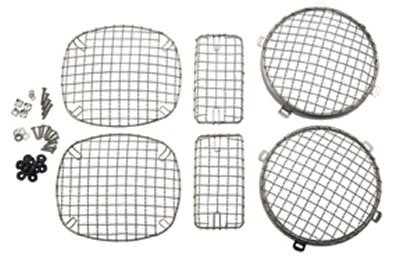 Kentrol 97-06 Jeep Wrangler TJ Wire Mesh Guard Set 6 Pieces - Polished Silver thumbnail 1