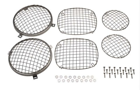 Kentrol 76-86 Jeep Wire Mesh Guard Set 6 Pieces CJ - Polished Silver thumbnail 2