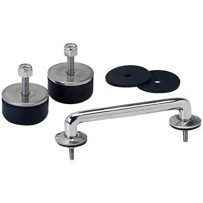 Kentrol 97-18 Jeep Wrangler TJ/JK Windshield Tie Down Kit - Polished Silver thumbnail 2