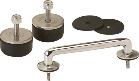 Kentrol 97-18 Jeep Wrangler TJ/JK Windshield Tie Down Kit - Polished Silver thumbnail 3