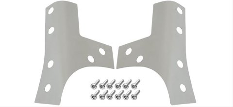 Kentrol 07-18 Jeep Wrangler JK Windshield Support Overlays Pair - Polished Silver thumbnail 1