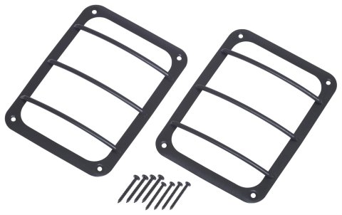 Kentrol 07-18 Jeep Wrangler JK Taillight Guard Pair - Textured Black thumbnail 1
