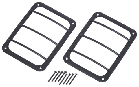 Kentrol 07-18 Jeep Wrangler JK Taillight Guard Pair - Textured Black thumbnail 2