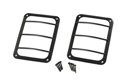 Kentrol 07-18 Jeep Wrangler JK Taillight Guard Pair - Powdercoat Black thumbnail 1