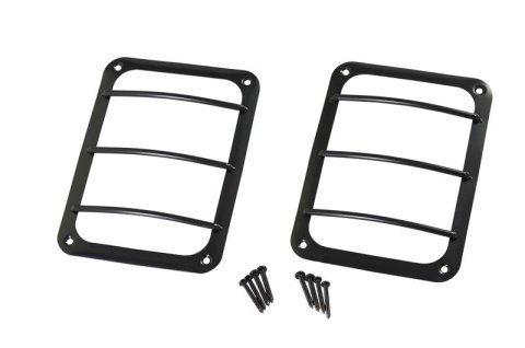 Kentrol 07-18 Jeep Wrangler JK Taillight Guard Pair - Powdercoat Black thumbnail 2