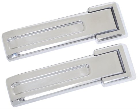 Kentrol 07-18 Jeep Wrangler JK Tailgate Hinge Overlays 4 Pieces - Polished Silver thumbnail 1