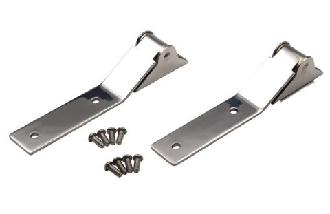 Kentrol 87-95 Jeep Wrangler YJ Tailgate Hinge Pair - Polished Silver thumbnail 2