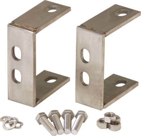 Kentrol 87-95 Jeep Wrangler YJ Rear Bumper Brackets Pair - Polished Silver thumbnail 2