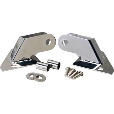 Kentrol 87-95 Jeep Wrangler YJ Mirror Relocation Bracket Pair - Polished Silver thumbnail 1