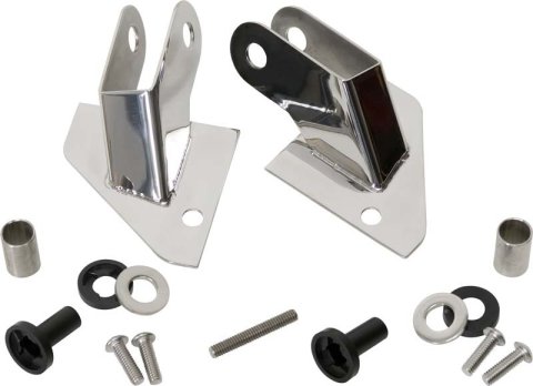 Kentrol 87-95 Jeep Wrangler YJ Mirror Relocation Bracket Pair - Polished Silver thumbnail 2