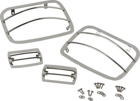 Kentrol 87-95 Jeep Wrangler YJ Light Guard Set 4 Pieces - Polished Silver thumbnail 1