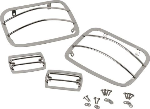 Kentrol 87-95 Jeep Wrangler YJ Light Guard Set 4 Pieces - Polished Silver thumbnail 2