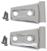 Kentrol 07-18 Jeep Wrangler JK Hood Hinge Overlays Pair - Polished Silver thumbnail 1