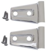 Kentrol 07-18 Jeep Wrangler JK Hood Hinge Overlays Pair - Polished Silver thumbnail 2