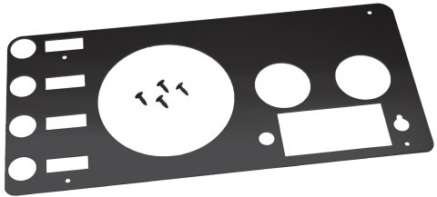 Kentrol 76-86 Jeep CJ Gauge Cover - Powdercoat Black thumbnail 1