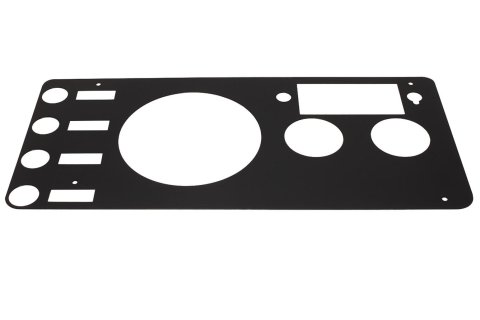 Kentrol 76-86 Jeep CJ Gauge Cover - Powdercoat Black thumbnail 3