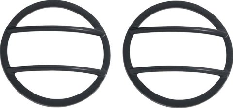 Kentrol 07-18 Jeep Wrangler JK Front Marker Covers Pair - Powdercoat Black thumbnail 2