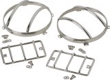 Kentrol 97-06 Jeep Wrangler TJ Euro Light Guard Set 4 Pieces - Polished Silver thumbnail 1